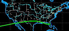 STS-103 entry groundtrack (2841 bytes)